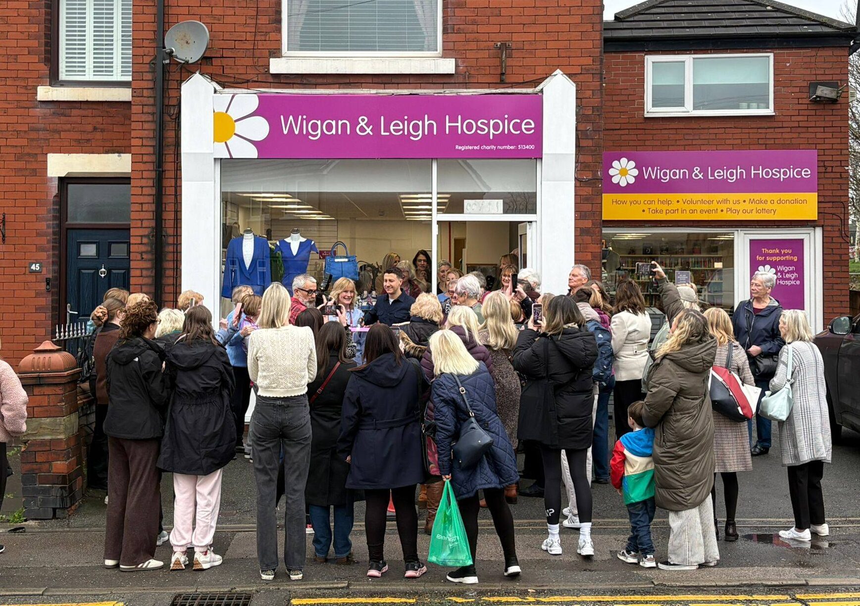 Corrie star Ryan Prescott reopens Shevington charity shop